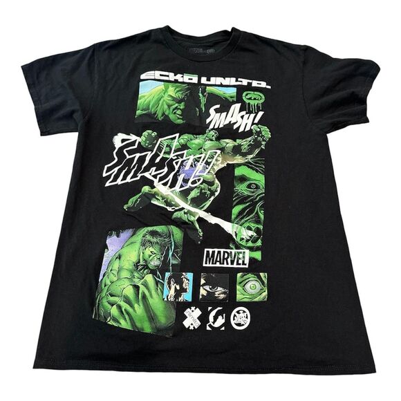 Ecko Unltd. Hulk Smash Marvel Collaboration black and green t-shirt   Size M‎ - Picture 1 of 5